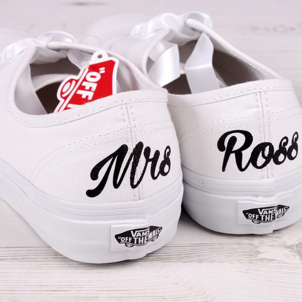 Customised Mrs Bride Vans Shoes 