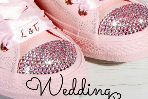 rose gold wedding converse shoes