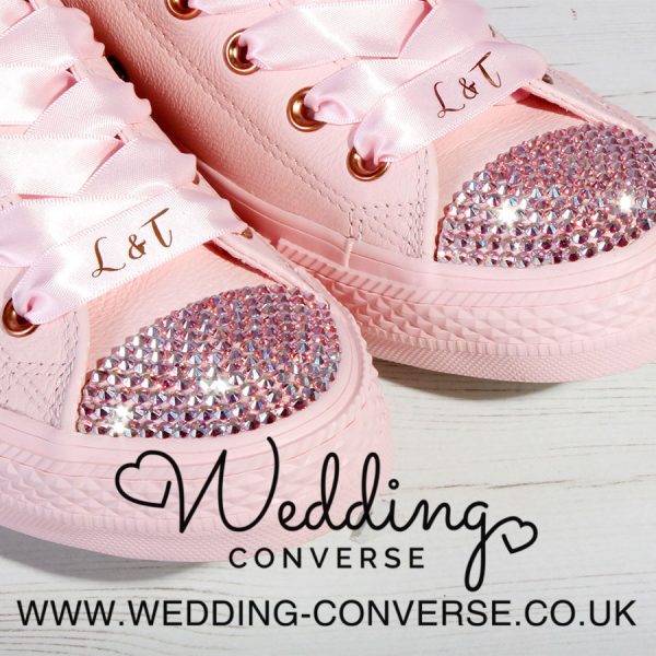 rose gold wedding converse shoes