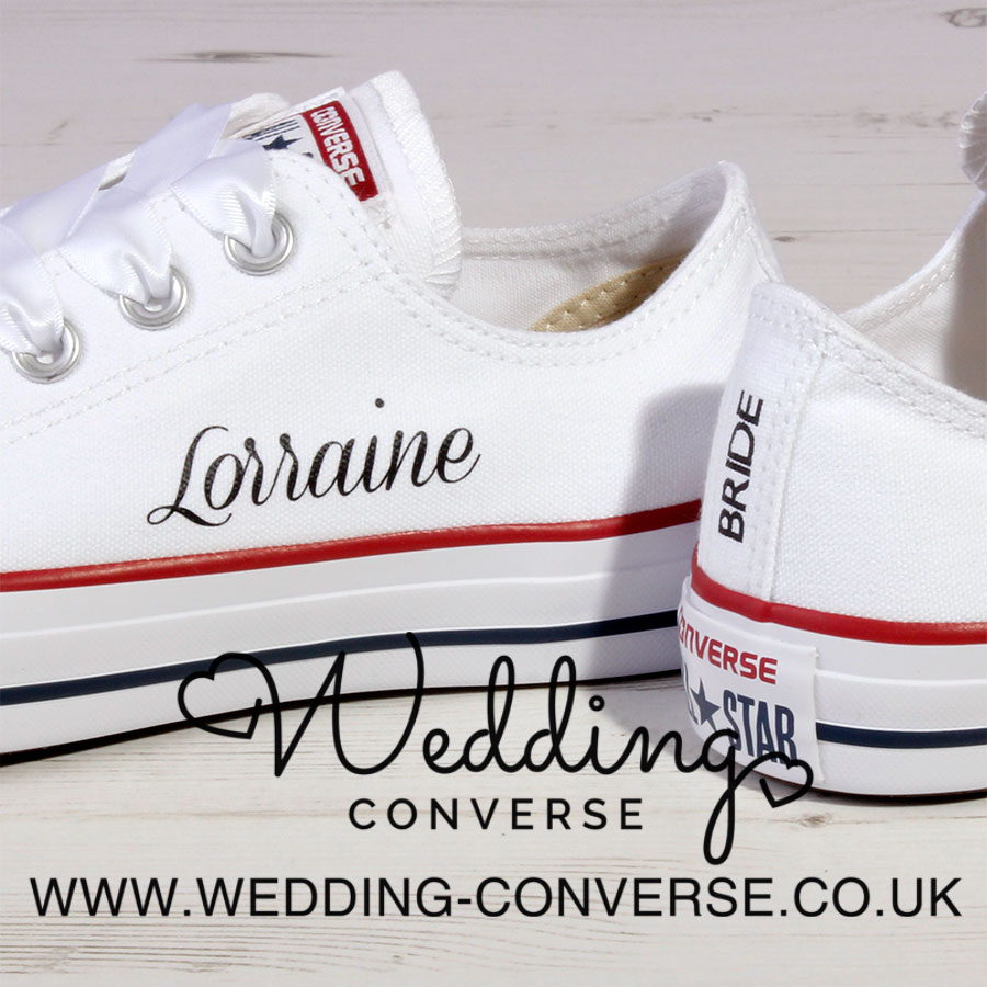 personalised converse wedding shoes 