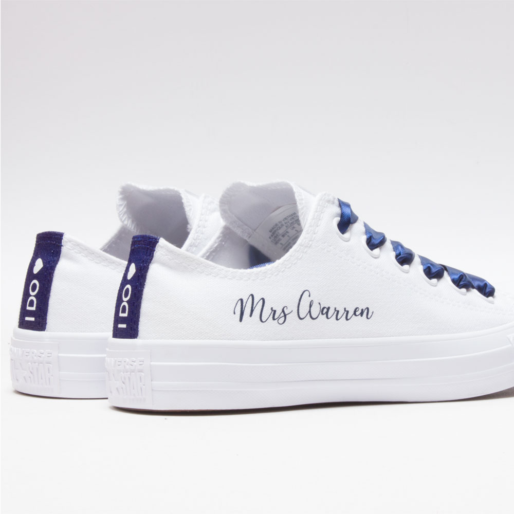 Personalised Bridal Converse (Script) More Colours Available - Wedding  Converse