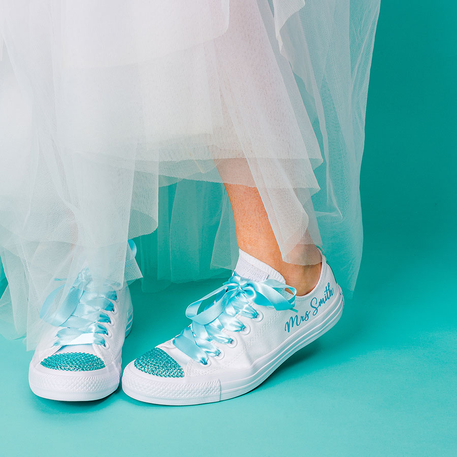 blue bridal converse