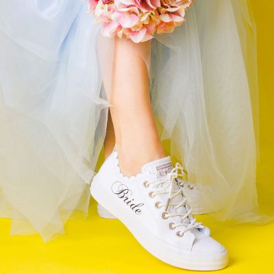 Bride Groom Personalised Custom Wedding Pumps Shoes Sneakers Trainers 