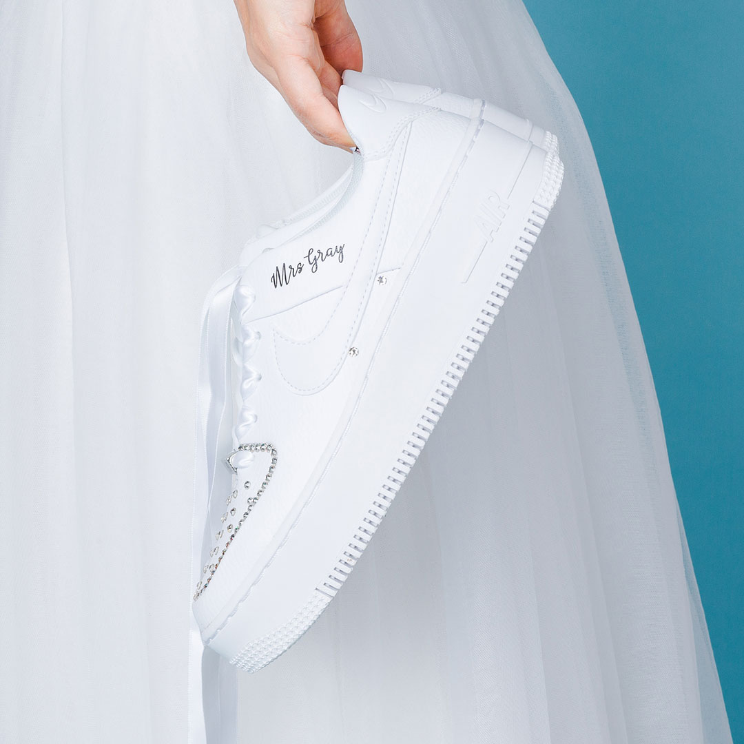 Swarovski Crystal Nike Wedding Shoes