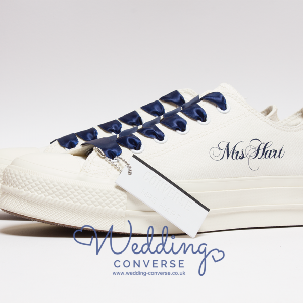Ivory Platform Wedding Shoes | weddingconverse.co.uk