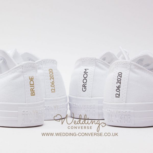 bride and groom converse shoes
