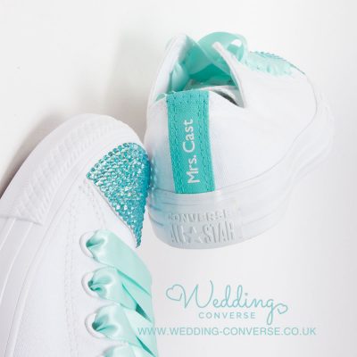 wedding sneakers tiffany blue