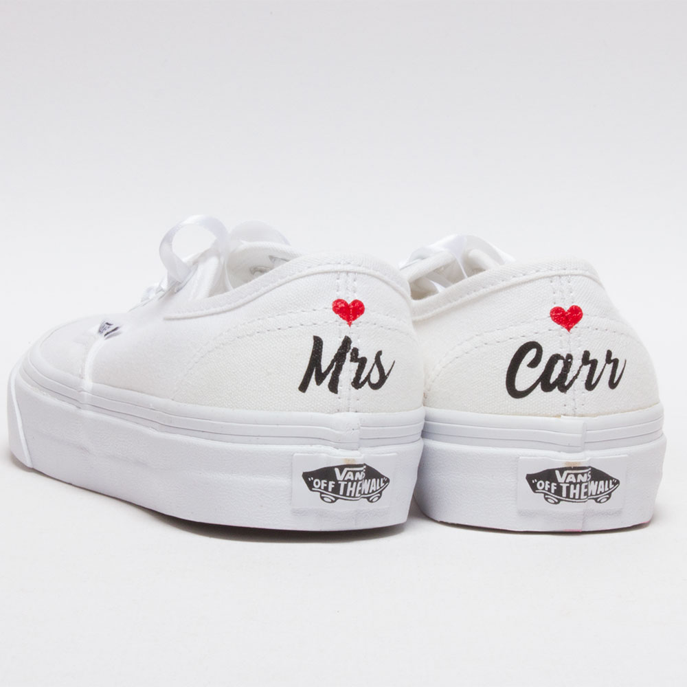 Custom Vans Shoes l Personalised Wedding Vans
