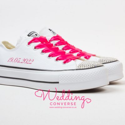 pink wedding converse