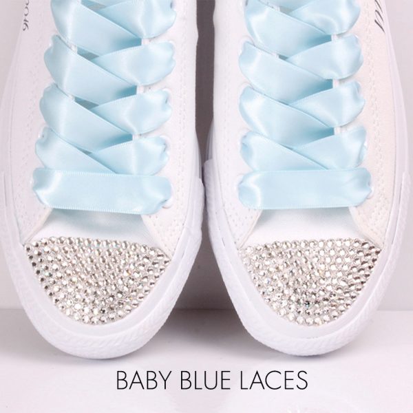 baby blue satin laces for converse