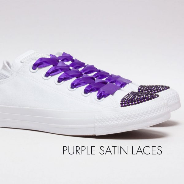 purple satin laces for converse
